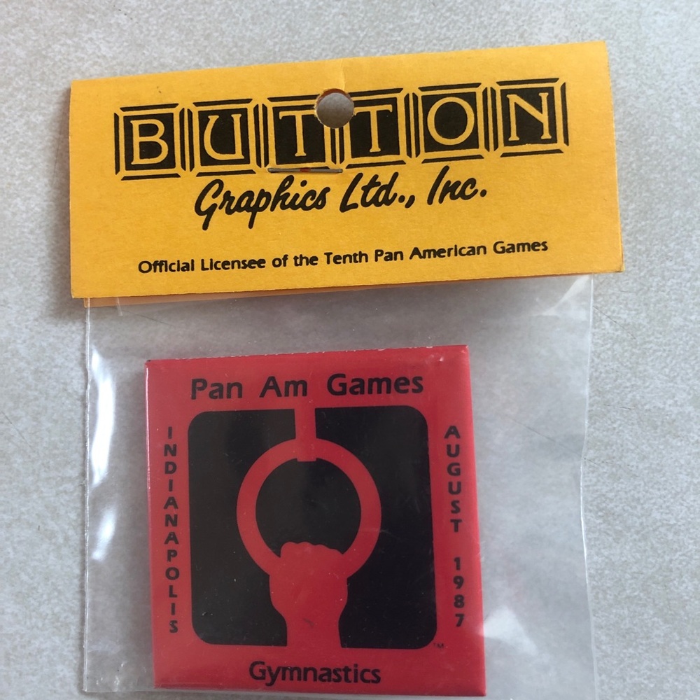 Vintage 1987 PanAm Games Gymnastics Pin, Unopened